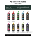 Hot Selling AE Bar Dispositivo Vape Dispositável 6000Puffs